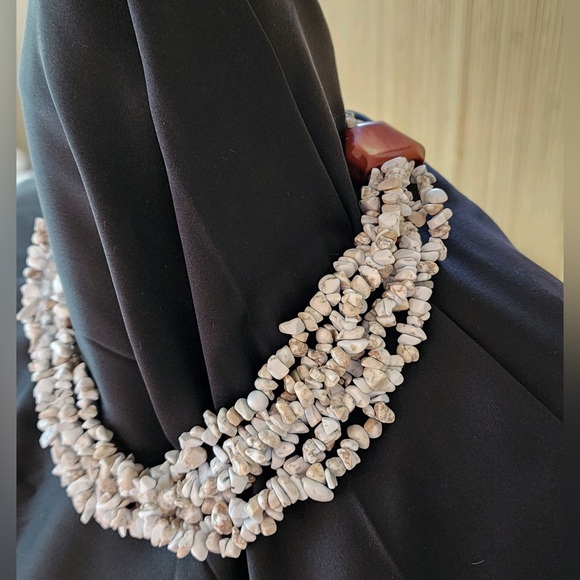 Designed by Gardenia Jewelry Handcrafted Turquoise Stone Statement Necklace - Picture 5 of 9